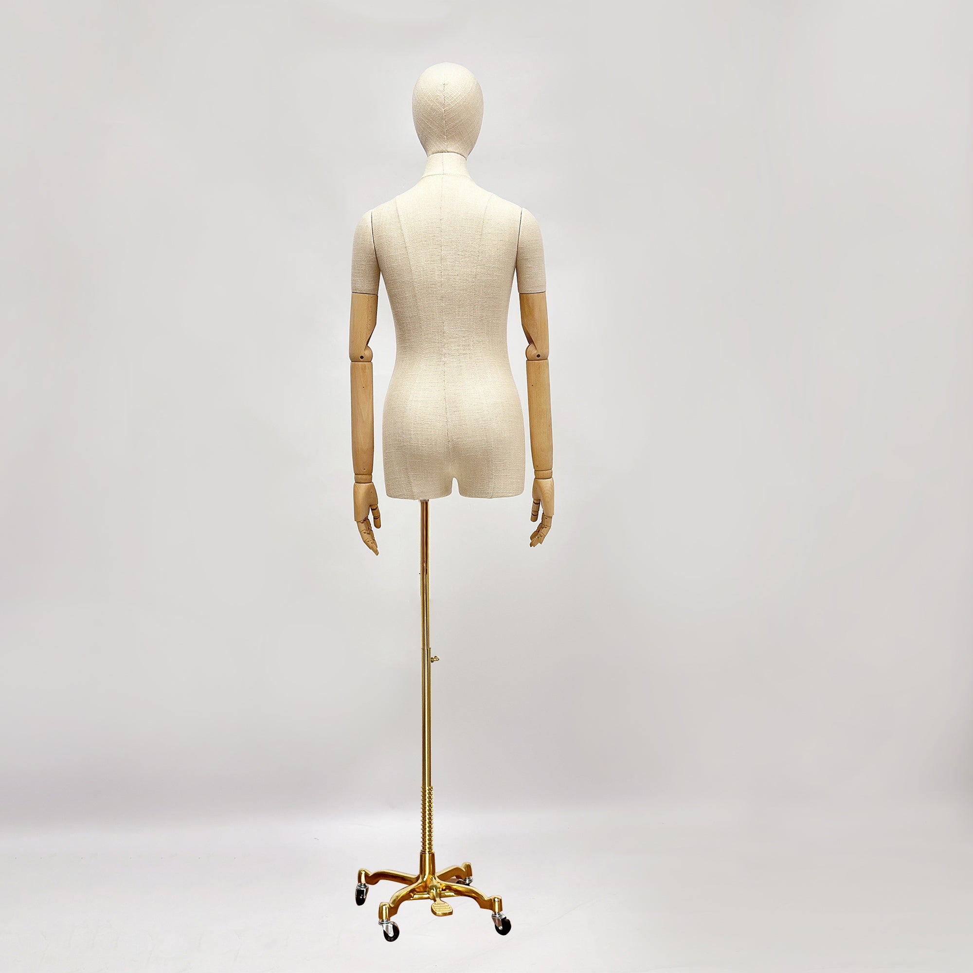 Jelimate Luxury Female Plus Size Mannequin Half Body Dress Form,Grey Linen Dress Form Wedding Dress Mannequin,Clothing Store Female Torso Mannequin Plus Size Model