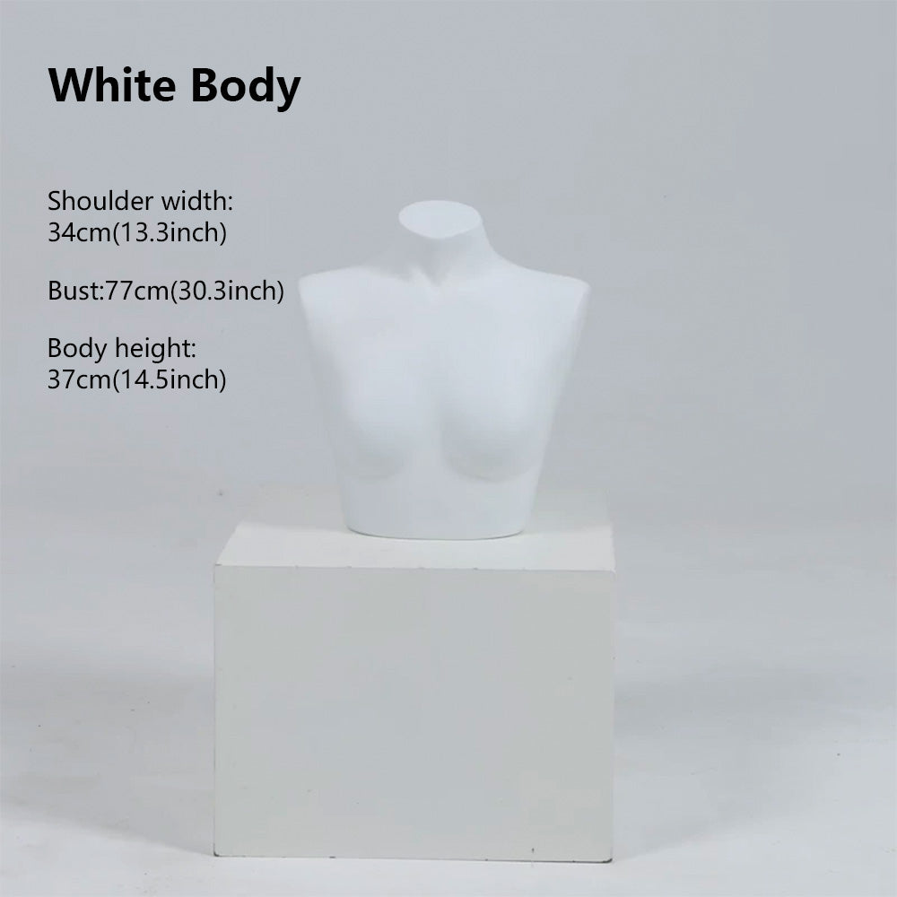 Suede Bust Mannequin for Lingerie Display - Handcrafted Matte Finish Display Prop