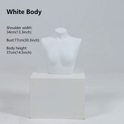 Suede Bust Mannequin for Lingerie Display - Handcrafted Matte Finish Display Prop