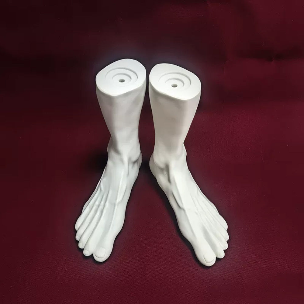JELIMATE Male Foot Mannequin US Size 10, PVC Shoe Sock Display Model, 1 Pair