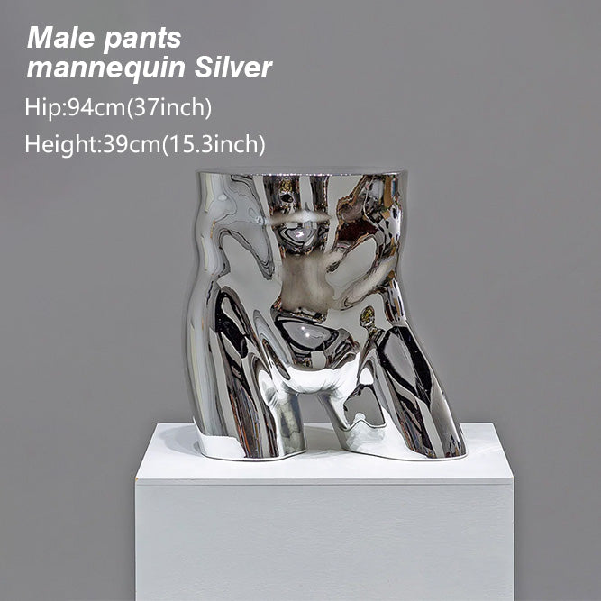 Electroplated Lingerie Mannequin - Female Torso & Hip Display for Boutique Retail