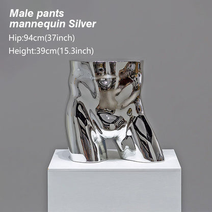 Electroplated Lingerie Mannequin - Female Torso & Hip Display for Boutique Retail