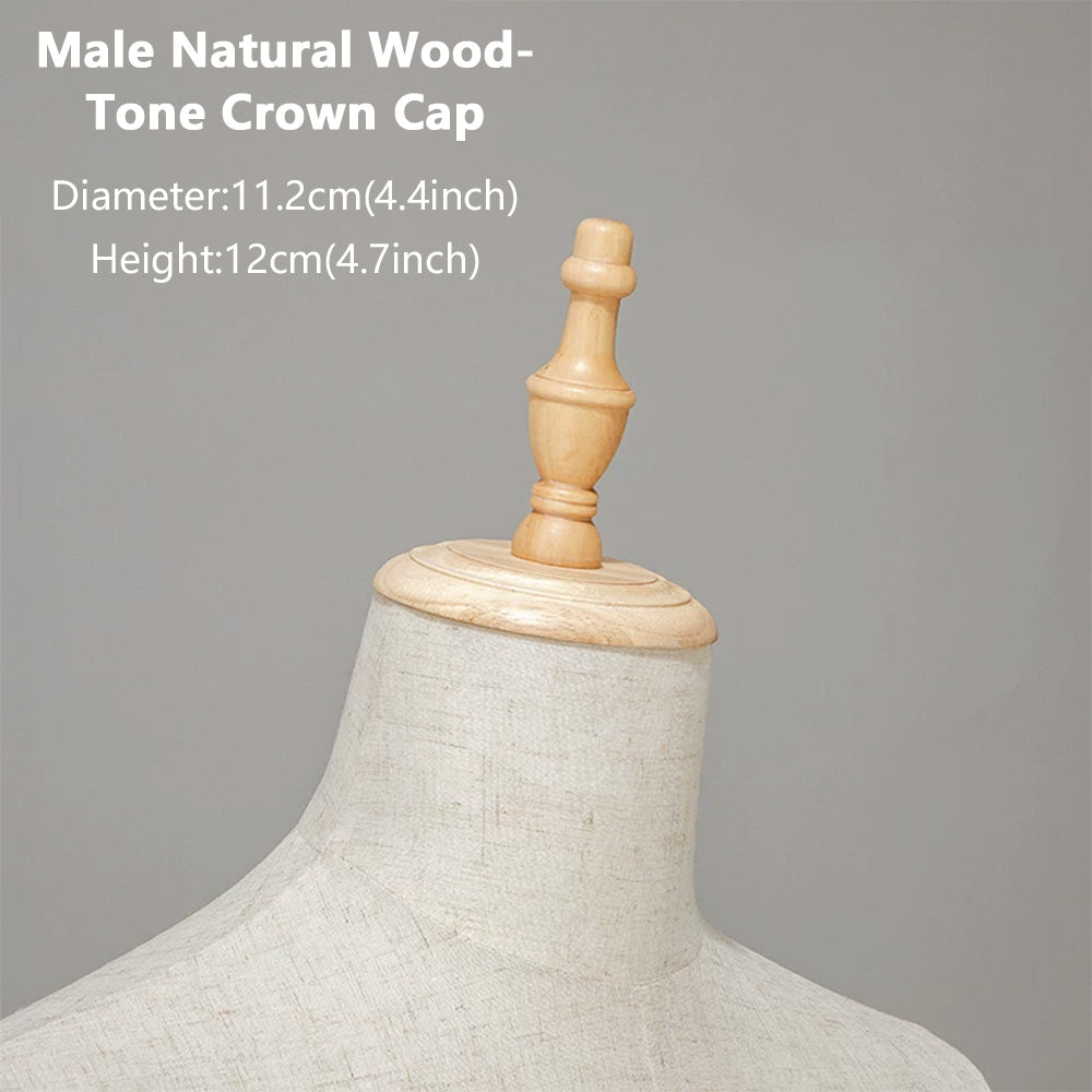 JELIMATE Wooden Mannequin Head Cap | Antique & Flat Top Cover for Display Dress Forms