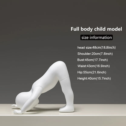 Sitting Infant & Child Mannequin - Full Body Kids Clothing Display Prop