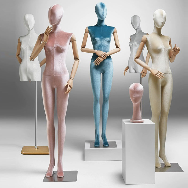 JELIMATE Velvet Heritage Series | Luxury Fabric-Wrapped Female Mannequin
