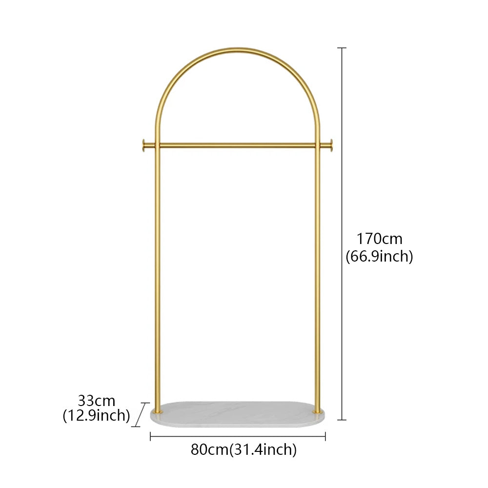 JELIMATE Freestanding Clothing Rack, Marble Base Garment Rack for Boutique Store Display