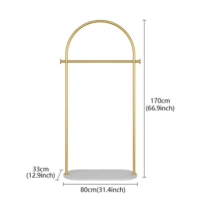 JELIMATE Freestanding Clothing Rack, Marble Base Garment Rack for Boutique Store Display