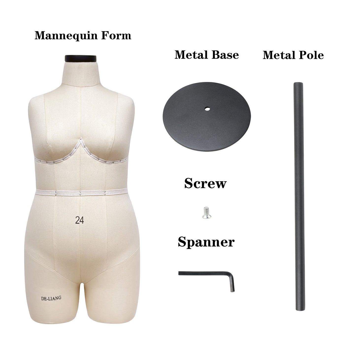 JELIMATE Studio | Plus Size Half Scale Dress Form (Size 24)