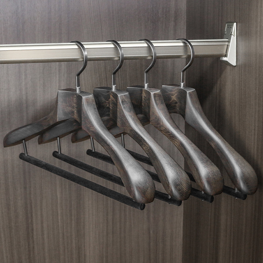 Premium Beech Wooden Hanger: Elegant Storage Solution