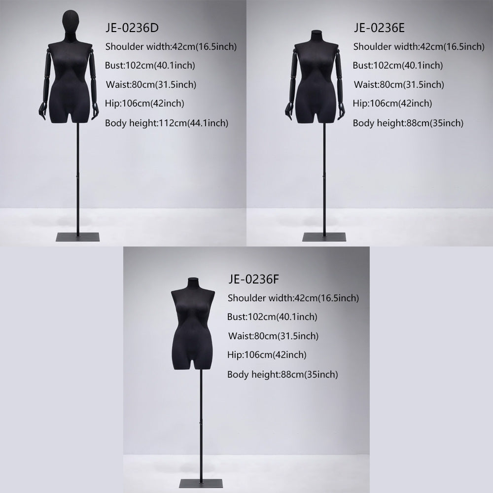 Jelimate Half Body Female Plus Size Mannequin,Women Display Mannequin Torso Plus Size Dress Form,Large Size Clothing Display Dress Form Plus Size Model