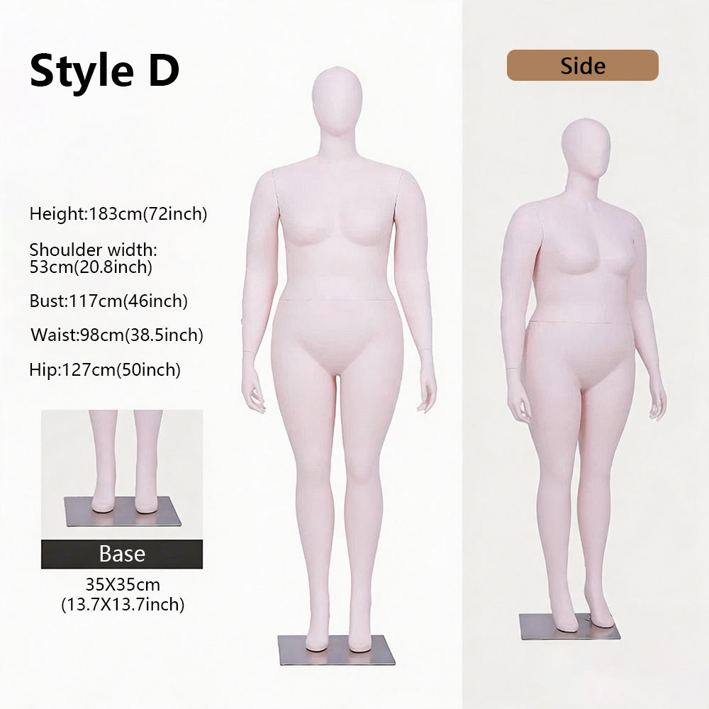 JELIMATE Plus Size Female Mannequin | Full Body & Half Body | Clothing Lingerie Swimwear