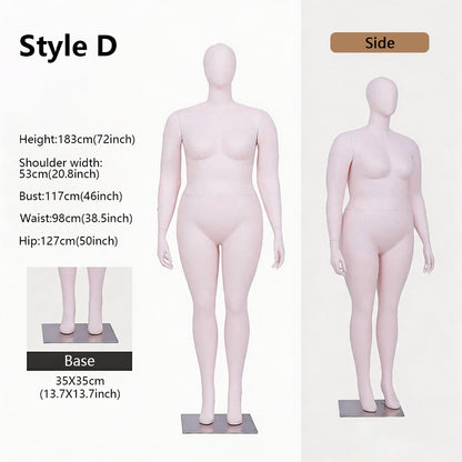 JELIMATE Plus Size Female Mannequin | Full Body & Half Body | Clothing Lingerie Swimwear