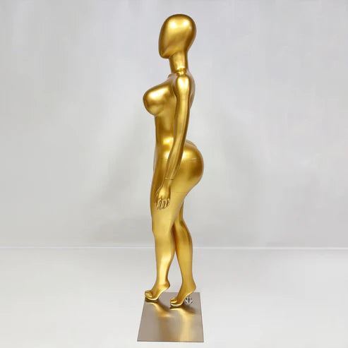 JELIMATE Gold Female Full Body Mannequin for Lingerie, Wigs & Complete Outfits