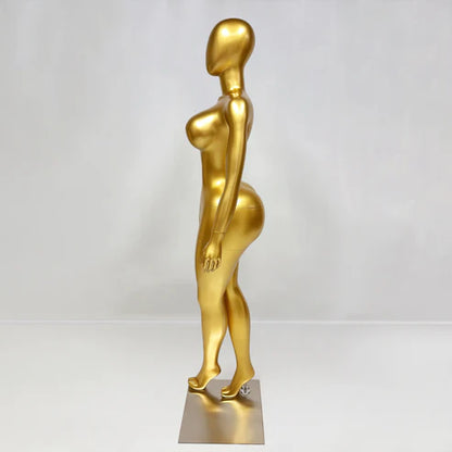 JELIMATE Gold Female Full Body Mannequin for Lingerie, Wigs & Complete Outfits