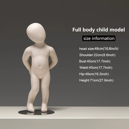 Sitting Infant & Child Mannequin - Full Body Kids Clothing Display Prop