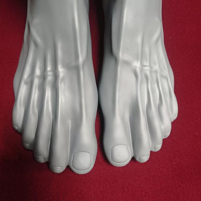 JELIMATE Male Foot Mannequin US Size 10, PVC Shoe Sock Display Model, 1 Pair