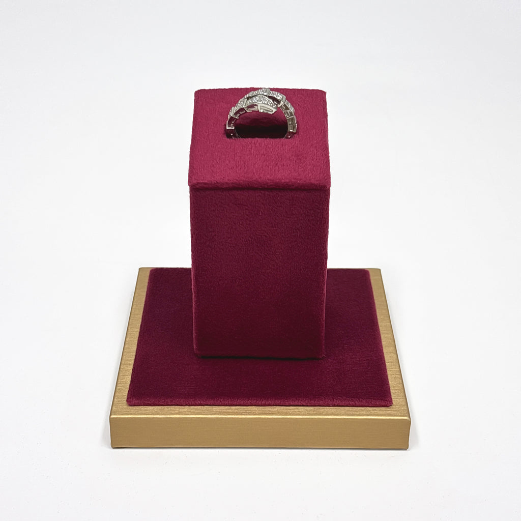 Jelimate Red Velvet Jewelry Display Stand – Watch, Bracelet & Ring Organizer for Home or Store Use
