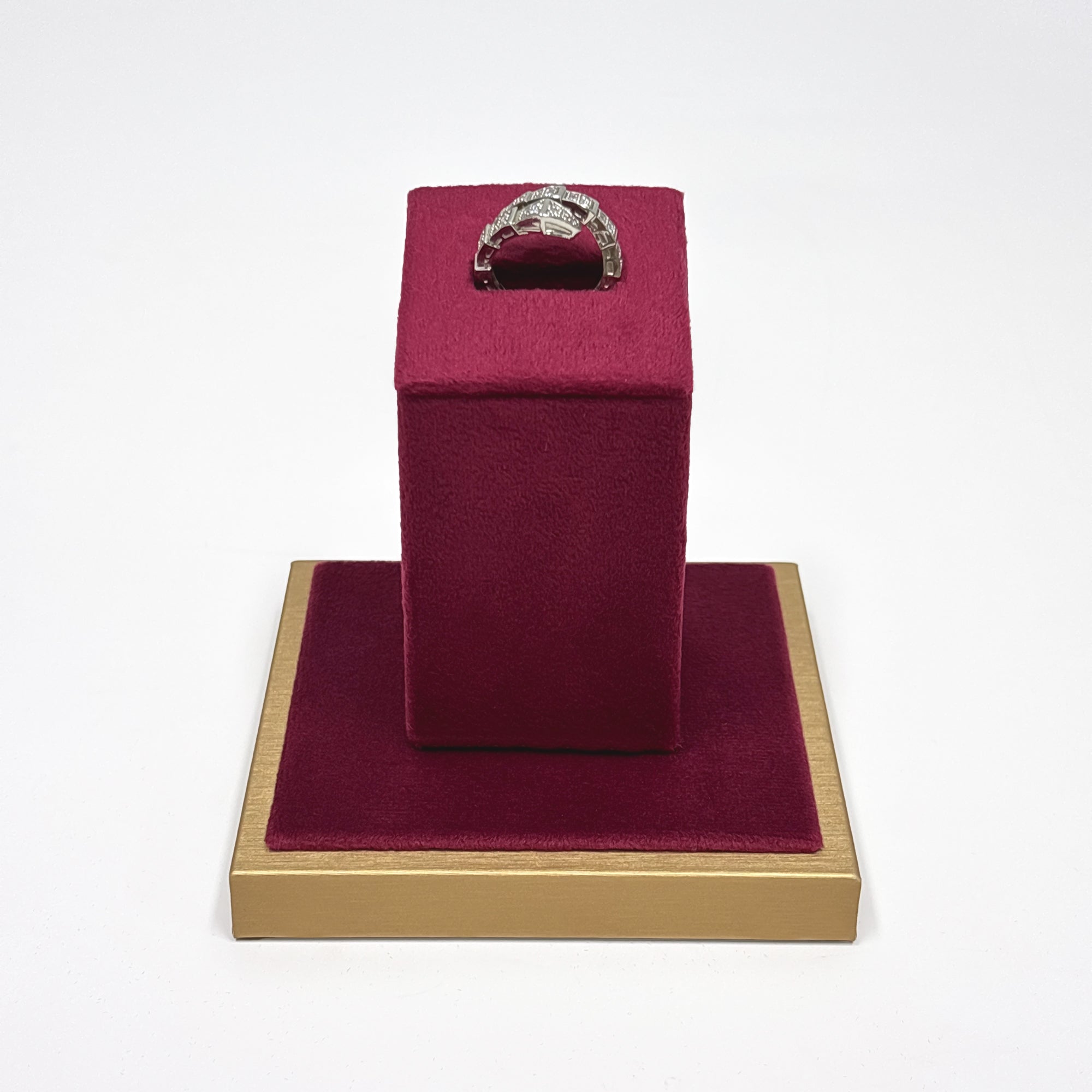 Jelimate Red Velvet Jewelry Display Stand – Watch, Bracelet & Ring Organizer for Home or Store Use