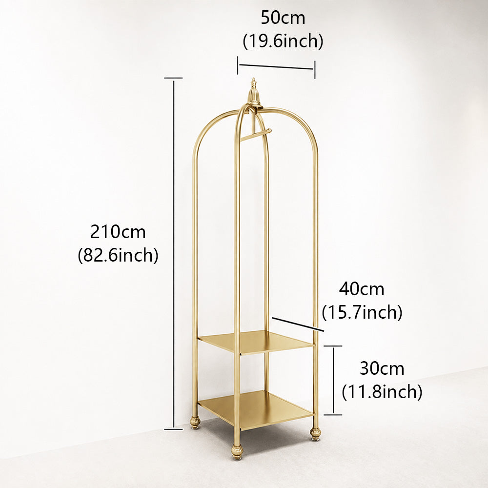 JELIMATE Gold Clothing Display Rack for Boutique – Single & Double Rod Stand