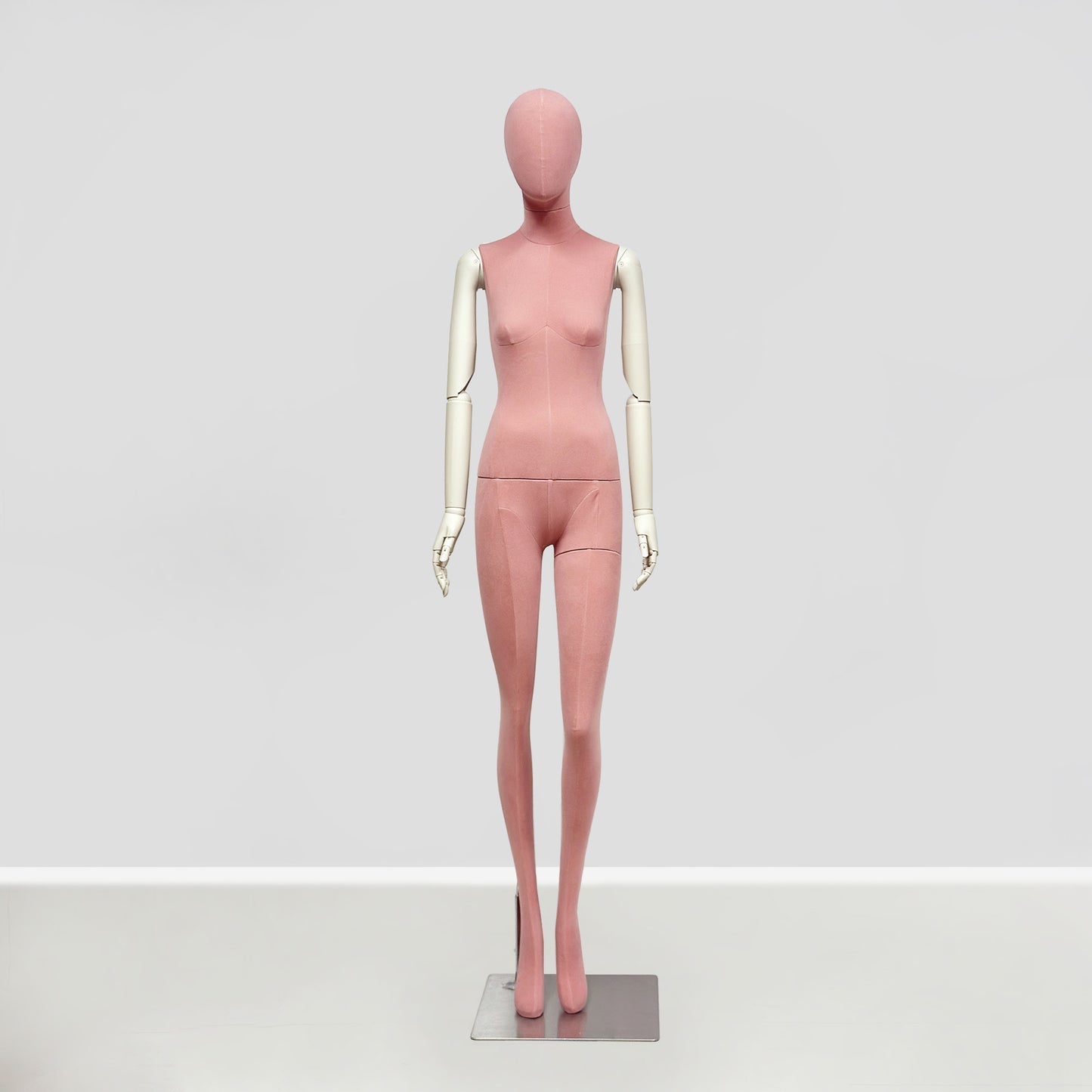 JELIMATE Pink Suede Female Mannequin - Bridal Boutique Wedding Dress Display