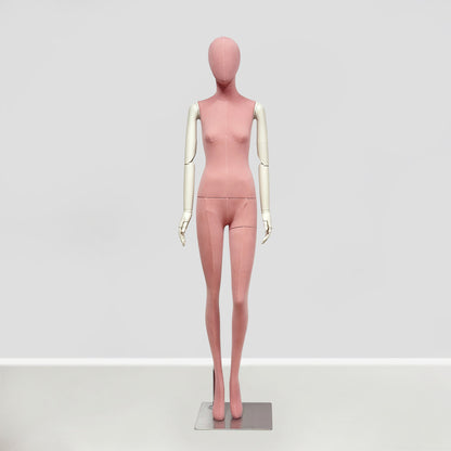 JELIMATE Pink Suede Female Mannequin - Bridal Boutique Wedding Dress Display