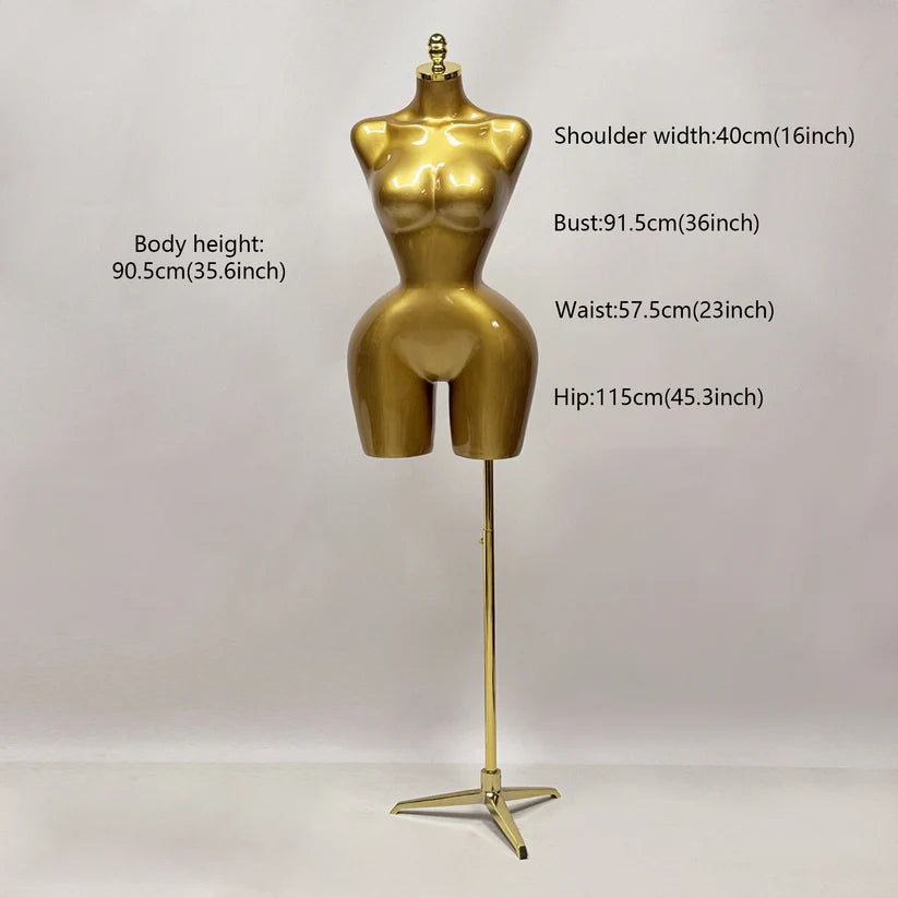 JELIMATE Female big butt mannequin Plus Size,Fully Pinnable Bbl Mannequin, Elegant S Shape Curvy Mannequin