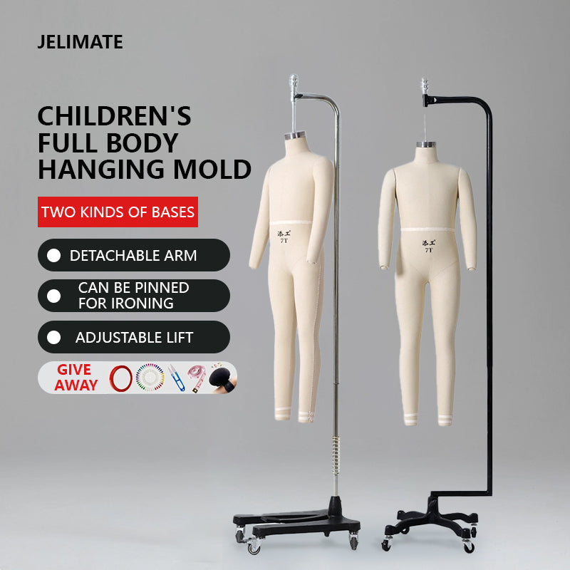 Kids Full-Body Pinnable Dress Form - Adjustable Height Tailor Dummy for Sewing/Retail Display (0-8 Years)