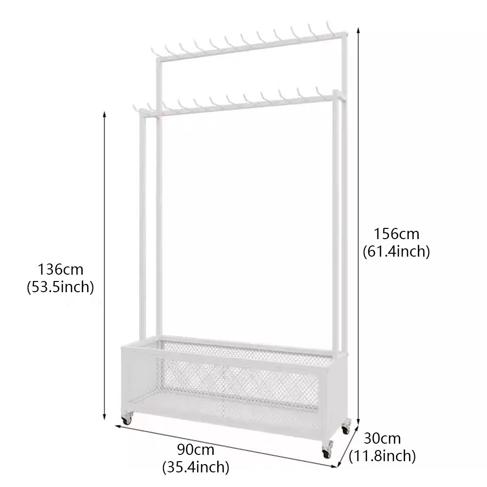 JELIMATE Freestanding Belt Display Rack with Wheels | Multi-Tier Organizer for Retail Store