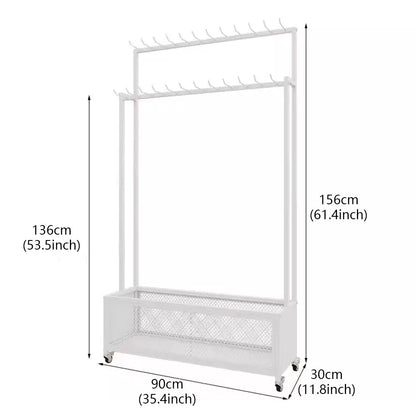 JELIMATE Freestanding Belt Display Rack with Wheels | Multi-Tier Organizer for Retail Store