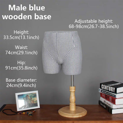 JELIMATE Male & Female Buttocks Mannequin for Underwear Swimwear Shorts Belt Display Stand