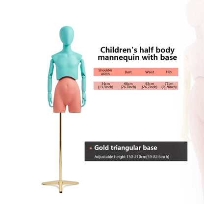 Premium Modern Mannequin Torso - Flexible Rotating Waist & Articulated Wooden Arms - Male, Female & Child Models
