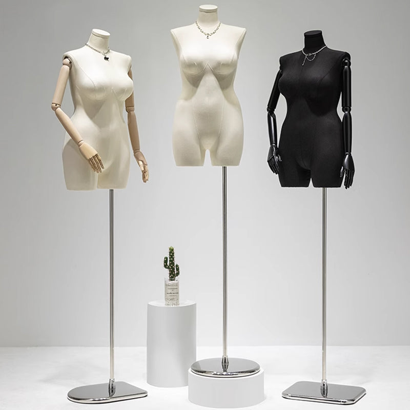 Jelimate Half Body Female Plus Size Mannequin,Women Display Mannequin Torso Plus Size Dress Form,Large Size Clothing Display Dress Form Plus Size Model