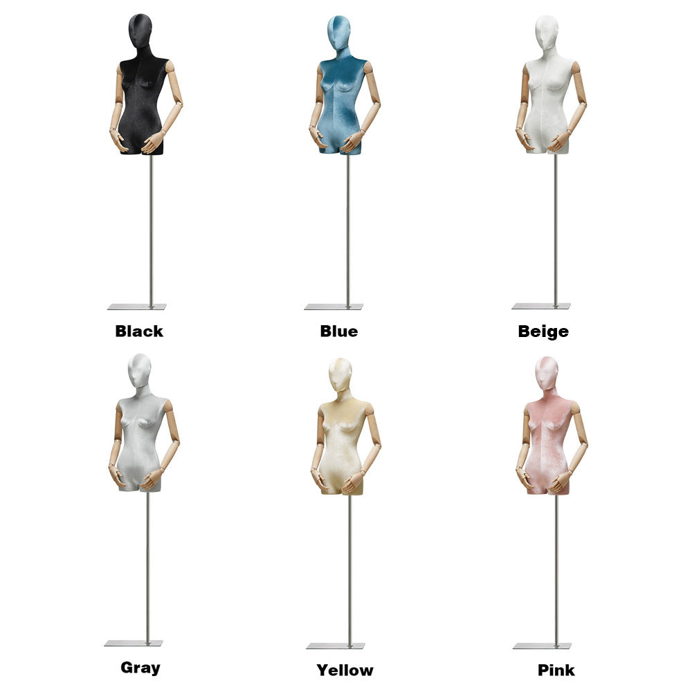 JELIMATE Velvet Heritage Series | Luxury Fabric-Wrapped Female Mannequin