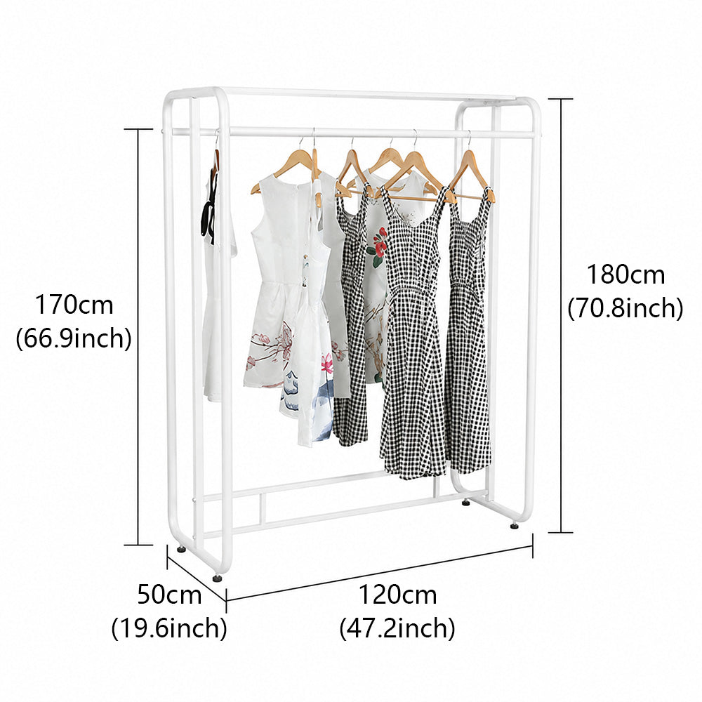 JELIMATE Double Rail Clothing Rack | Heavy Duty Garment Display Stand for Boutique Store