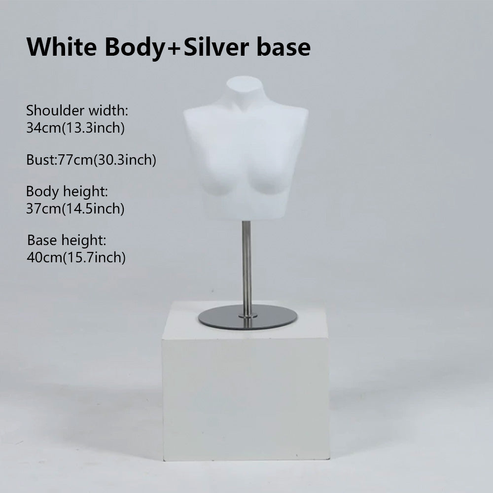 Suede Bust Mannequin for Lingerie Display - Handcrafted Matte Finish Display Prop