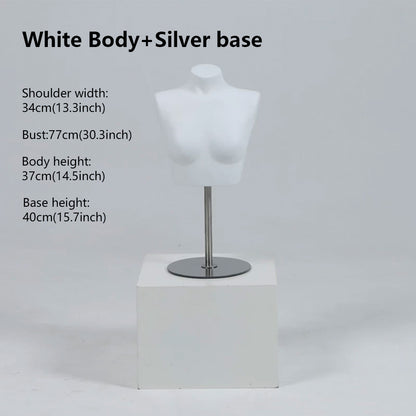 Suede Bust Mannequin for Lingerie Display - Handcrafted Matte Finish Display Prop