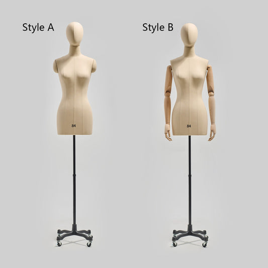 Jelimate Half Body Female Tailor Mannequin Torso Dressmaker Dummy for Pattern Draping Clothing Mannequin Dress Form For Sewing Women Fashion Design Mannequins Can Custom Logo
