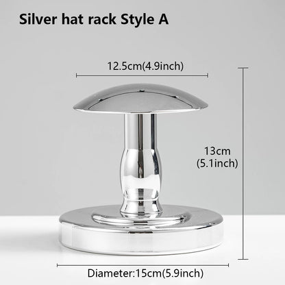 Premium Electroplated Hat Display Stand | Modular Mannequin Head Rack for Retail & Home