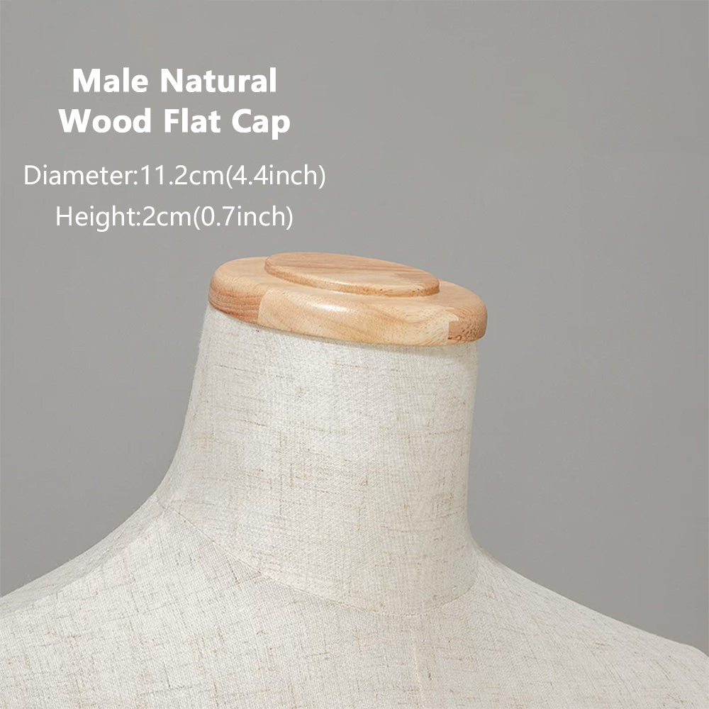 JELIMATE Wooden Mannequin Head Cap | Antique & Flat Top Cover for Display Dress Forms