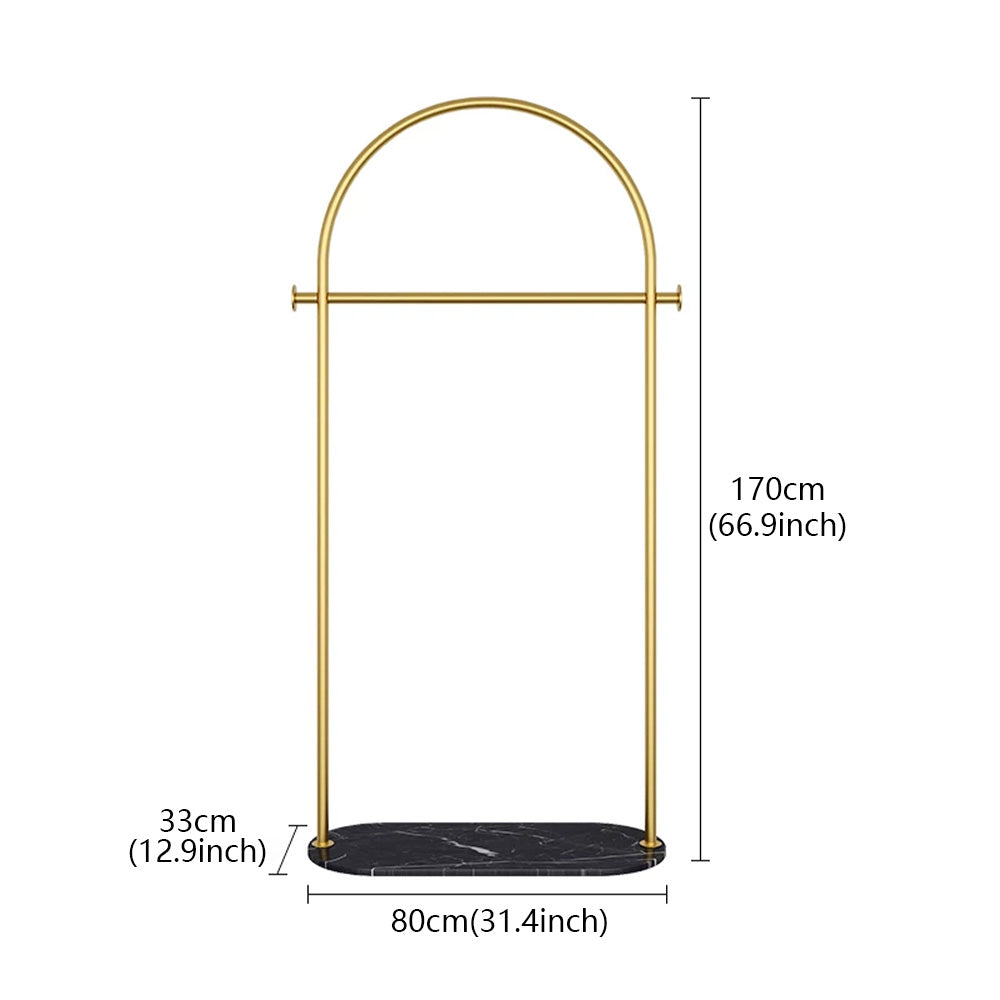 JELIMATE Freestanding Clothing Rack, Marble Base Garment Rack for Boutique Store Display