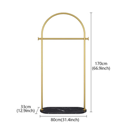 JELIMATE Freestanding Clothing Rack, Marble Base Garment Rack for Boutique Store Display