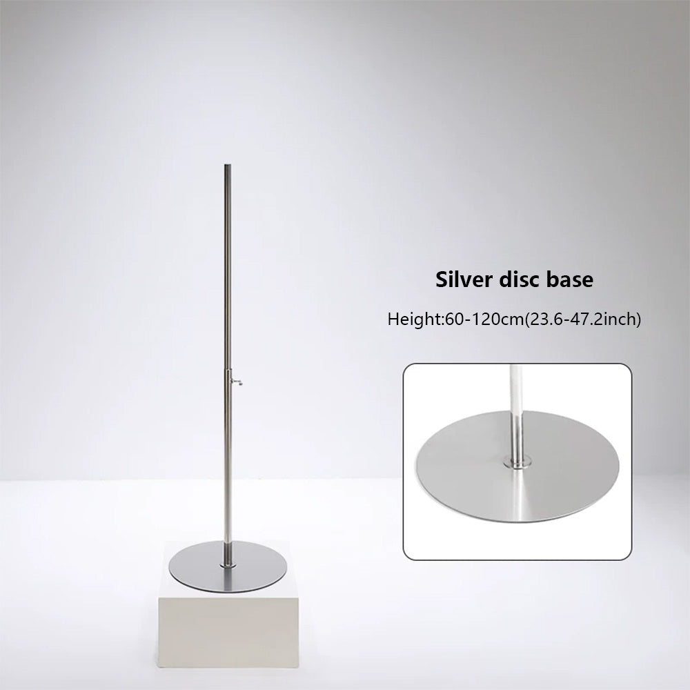 JELIMATE Half Body Mannequin Stand Base | Stainless Steel Retail Display Pole Stand