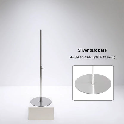 JELIMATE Half Body Mannequin Stand Base | Stainless Steel Retail Display Pole Stand