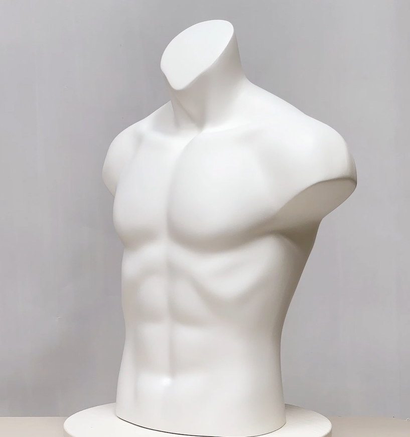 JELIMATE Fiberglass Male Mannequin Body Parts – 7 Styles for Sportswear & Brace Display
