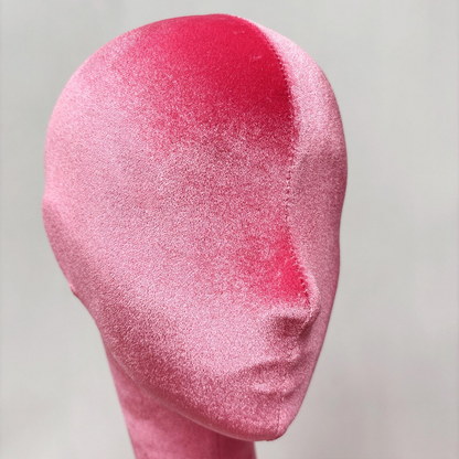 JELIMATE Rose Red Velvet Mannequin Head - Jewelry Display Stand with Pierced Ears