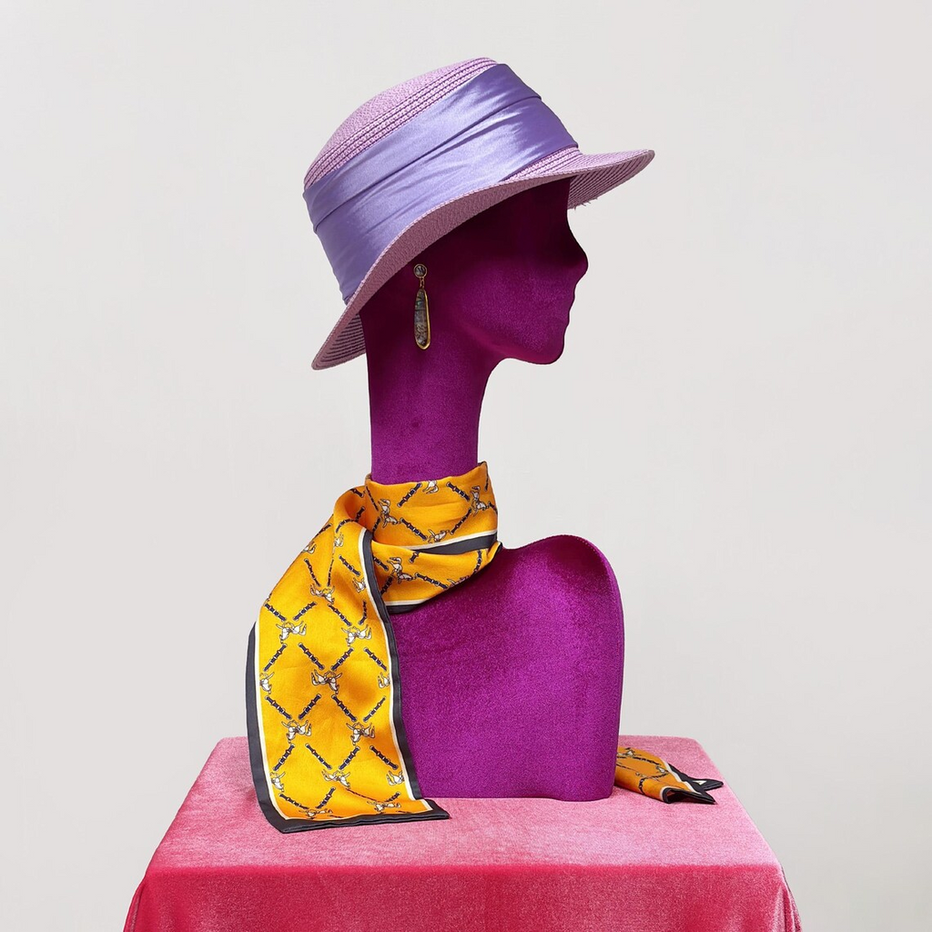 JELIMATE Rose Red Velvet Mannequin Head - Jewelry Display Stand with Pierced Ears