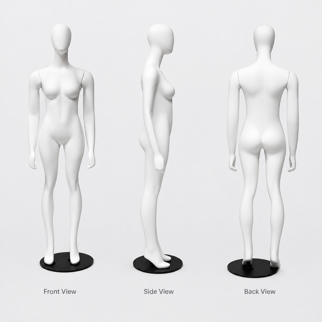 JELIMATE Half Scale Female Full Body Dress Form For Pattern  | 1/2