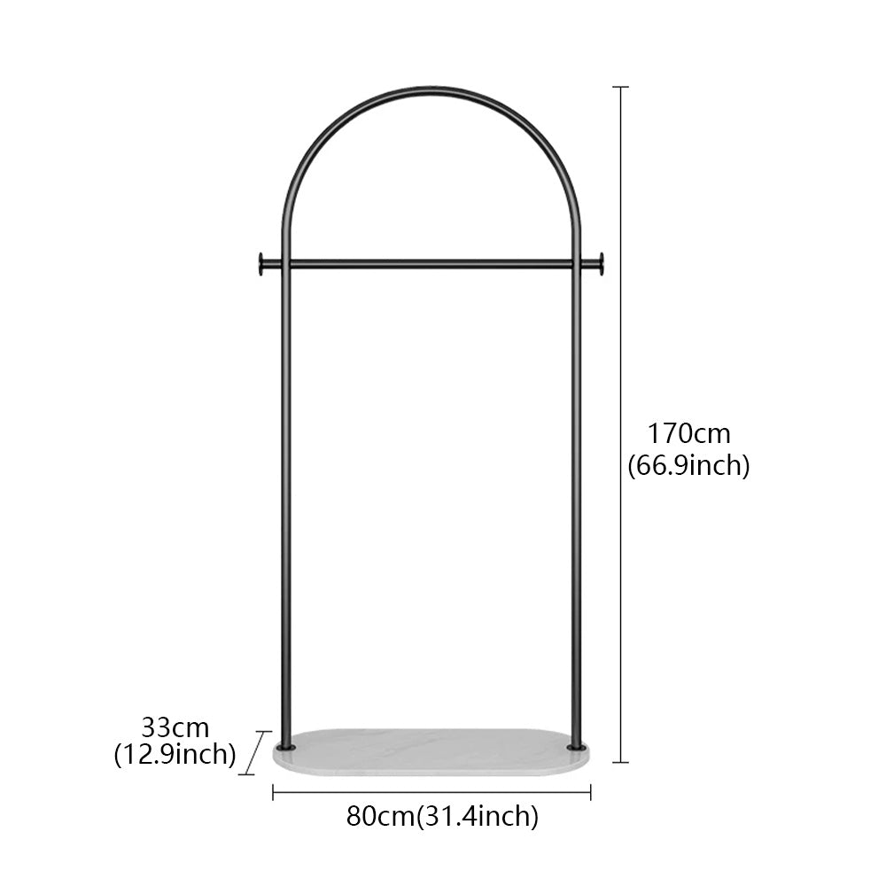 JELIMATE Freestanding Clothing Rack, Marble Base Garment Rack for Boutique Store Display