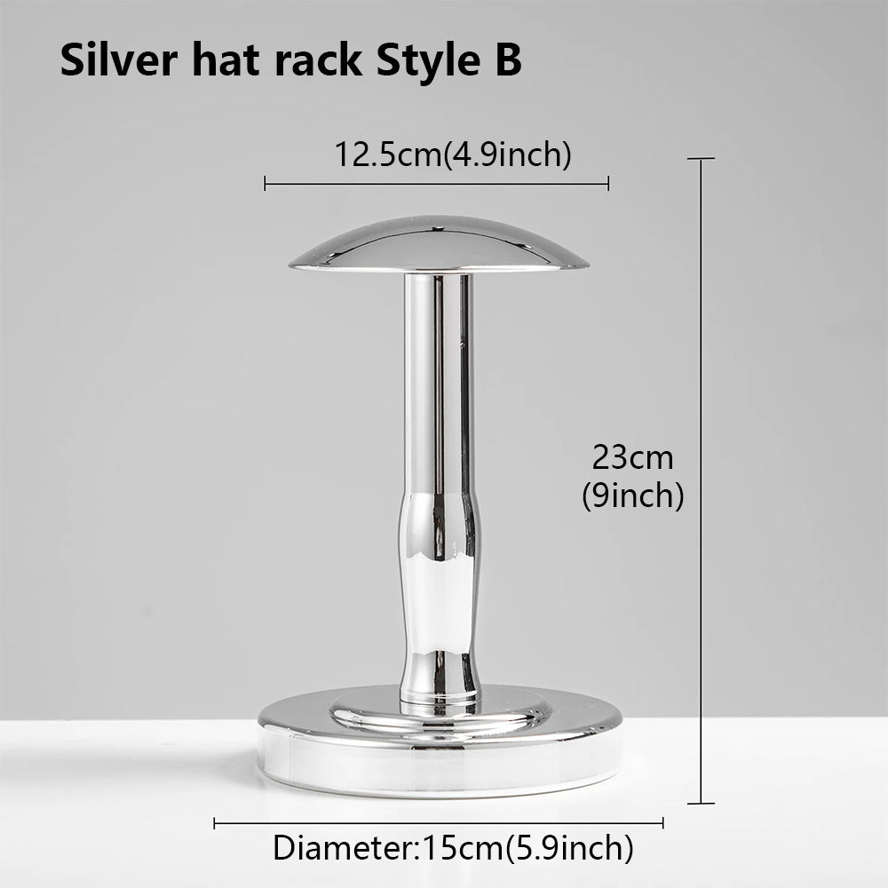 Premium Electroplated Hat Display Stand | Modular Mannequin Head Rack for Retail & Home