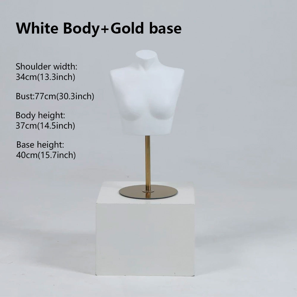 Suede Bust Mannequin for Lingerie Display - Handcrafted Matte Finish Display Prop